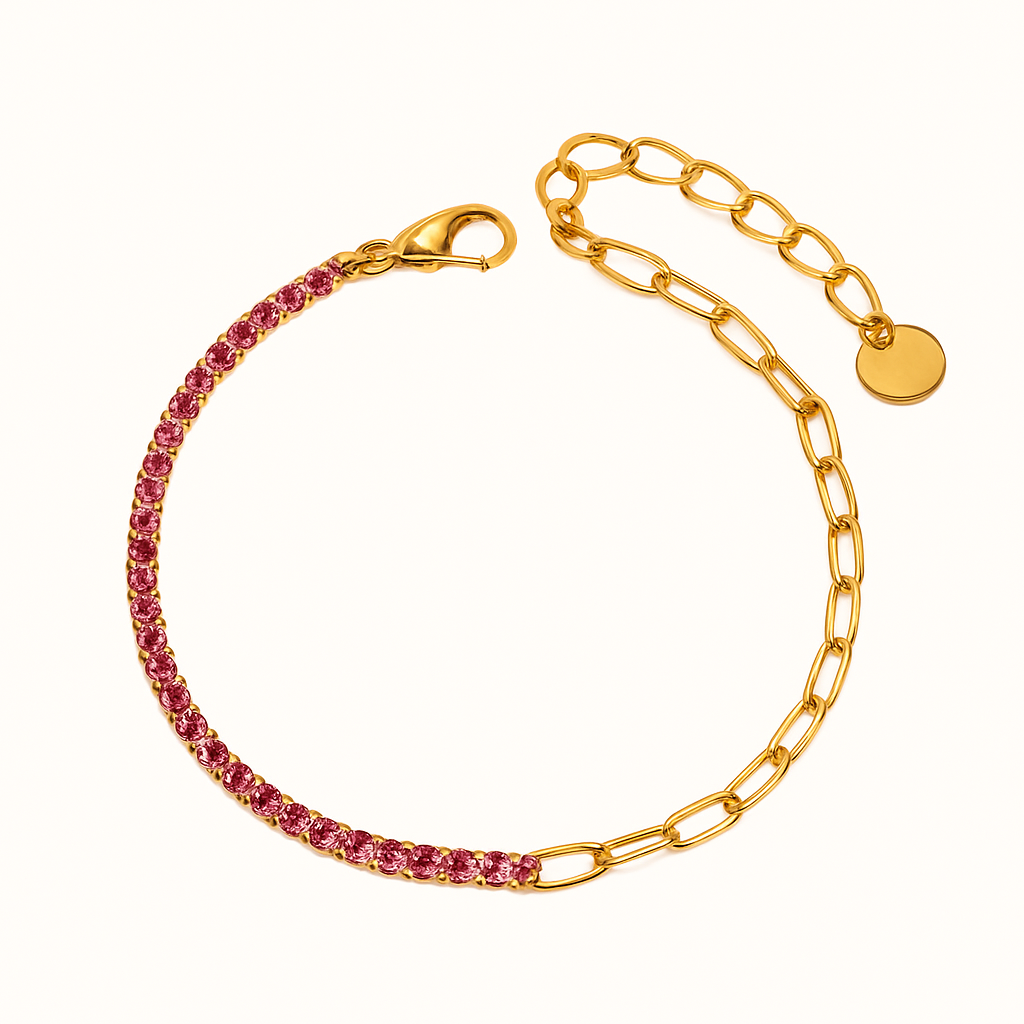 FAE  Paperclip en Tennis Armband