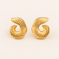 IRIS Gouden Sculptuur Oorbellen