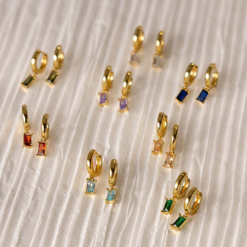 VIP-BELLA Gouden Birthstone Hoops