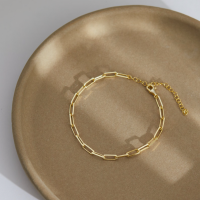 MAUI Gouden Paperclip Armband
